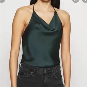 Abercrombie & Fiche green bodysuit with spaghetti strips size XS